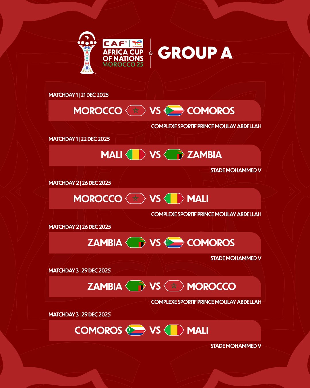 Matches CAN 2025